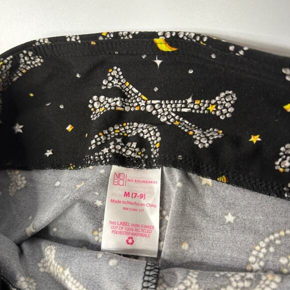 Skull Leggings No Boundaries Juniors Size 7-9 Halloween Pants Great Condition - Picture 3 of 5